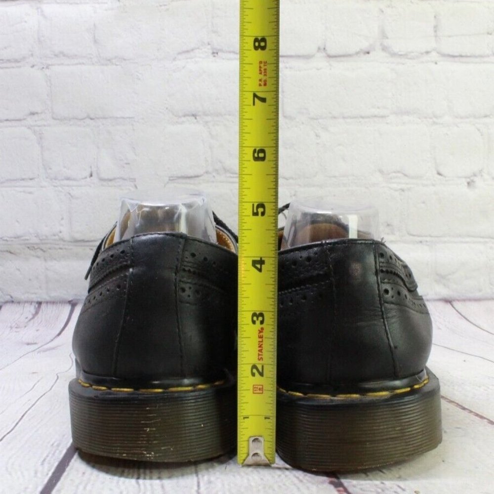 Dr Martens Brogue Black Leather Wingtips Lace up Oxford Shoes Size M 14 L 15 - Picture 8 of 9